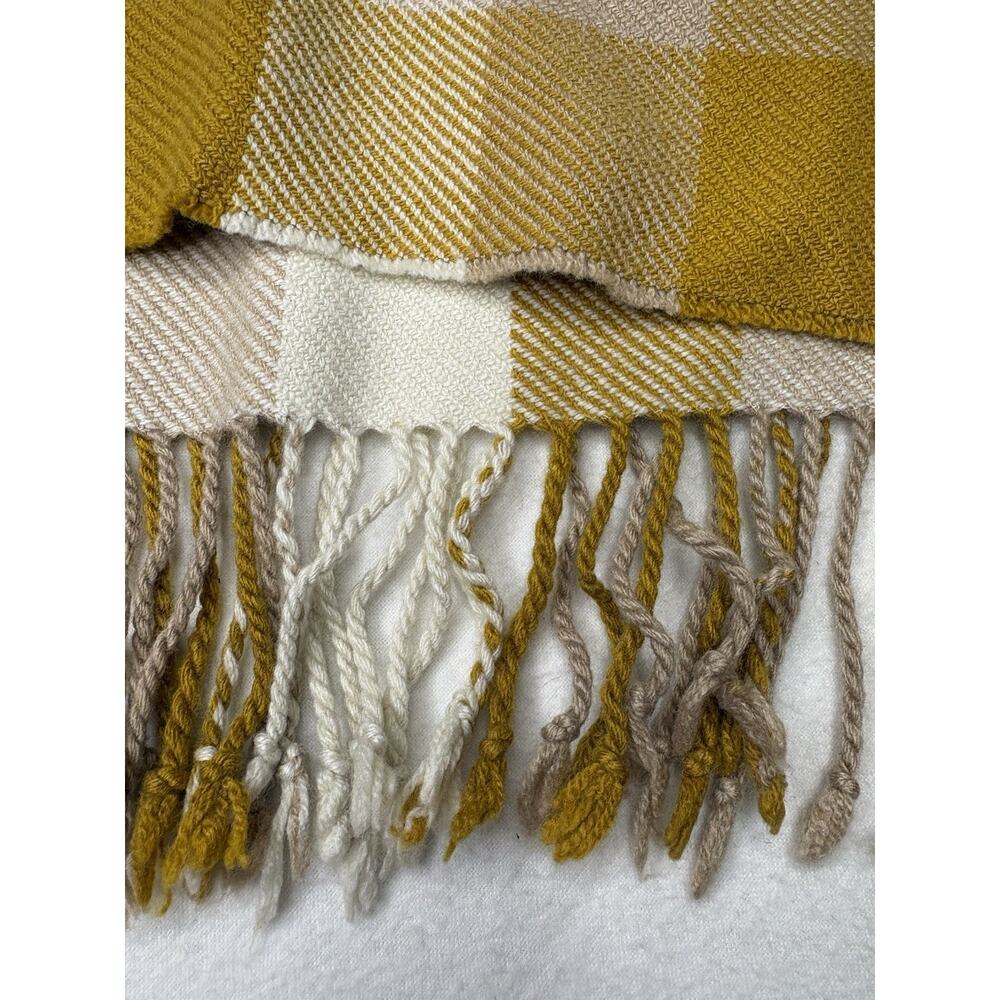 NWT Coach Amber Gold Wool/Cashmere Blend Fringe Scarf ($158) - Picture 6 of 6